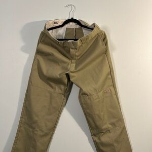 Dickies Men's Khaki Work Chinos - Olive Tan